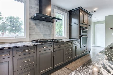 black stainless steel with gray cabinets|black stainless steel cabinet color schemes.